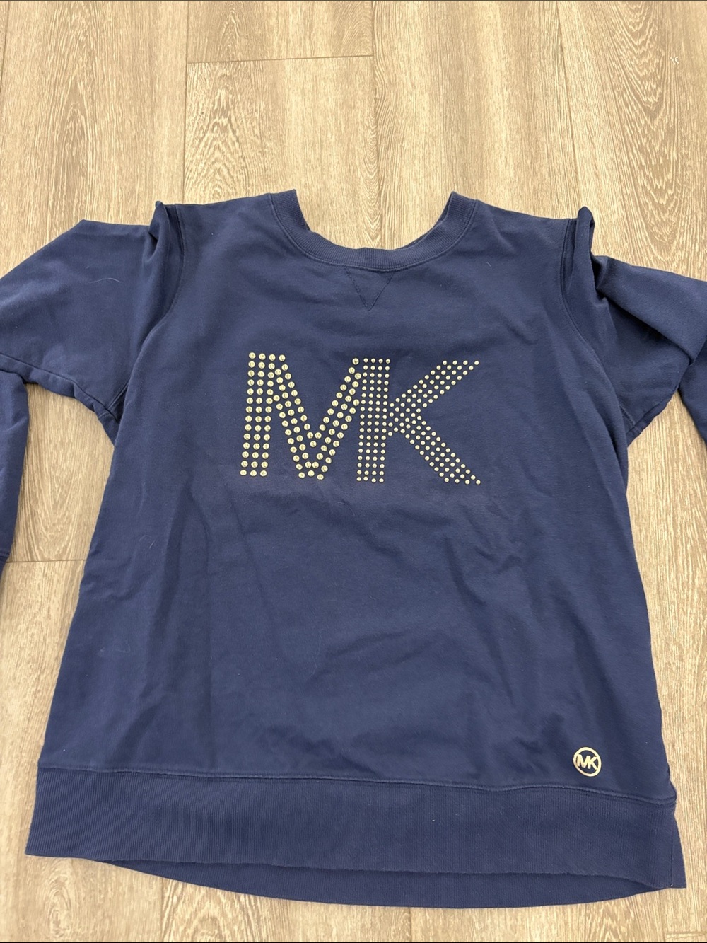 Michael Kors Navy Studded MK Logo Sweatshirtp